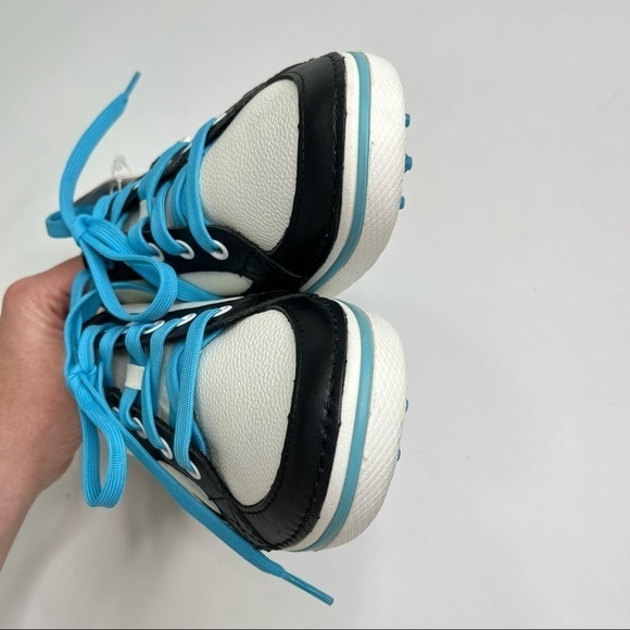 NEW Crocs Golf Bradyn X Hank Haney Kiltie Blue White Laced Spiked Golf Sneakers - Picture 4 of 15